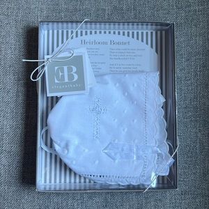 NWT Elegant Baby Heirloom Bonnet with Cross
